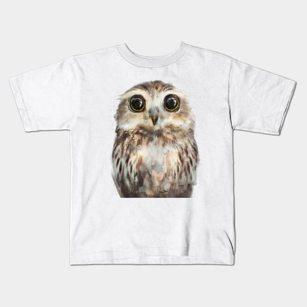 Little Owl Kids T-Shirt by Amy Hamilton